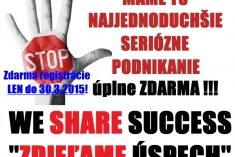 WE SHARE SUCCESS - Posledná šanca na zdarma pripojenie sa!