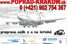 Poprad - Krakow sk / dprava na letiska od 20e