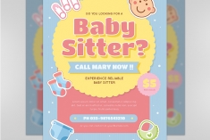 Plagát/Leták pre BABYSITTING, OPATROVANIE DETÍ