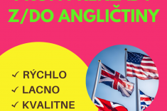 Profi preklad z/do anglického jazyka