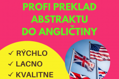 Profi preklad abstraktov do vašej záverečnej práce